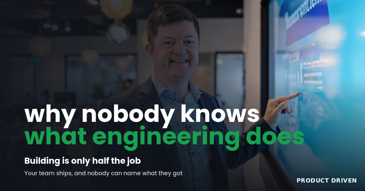 Your team ships constantly. The people who fund it still can't name a single thing it produced.